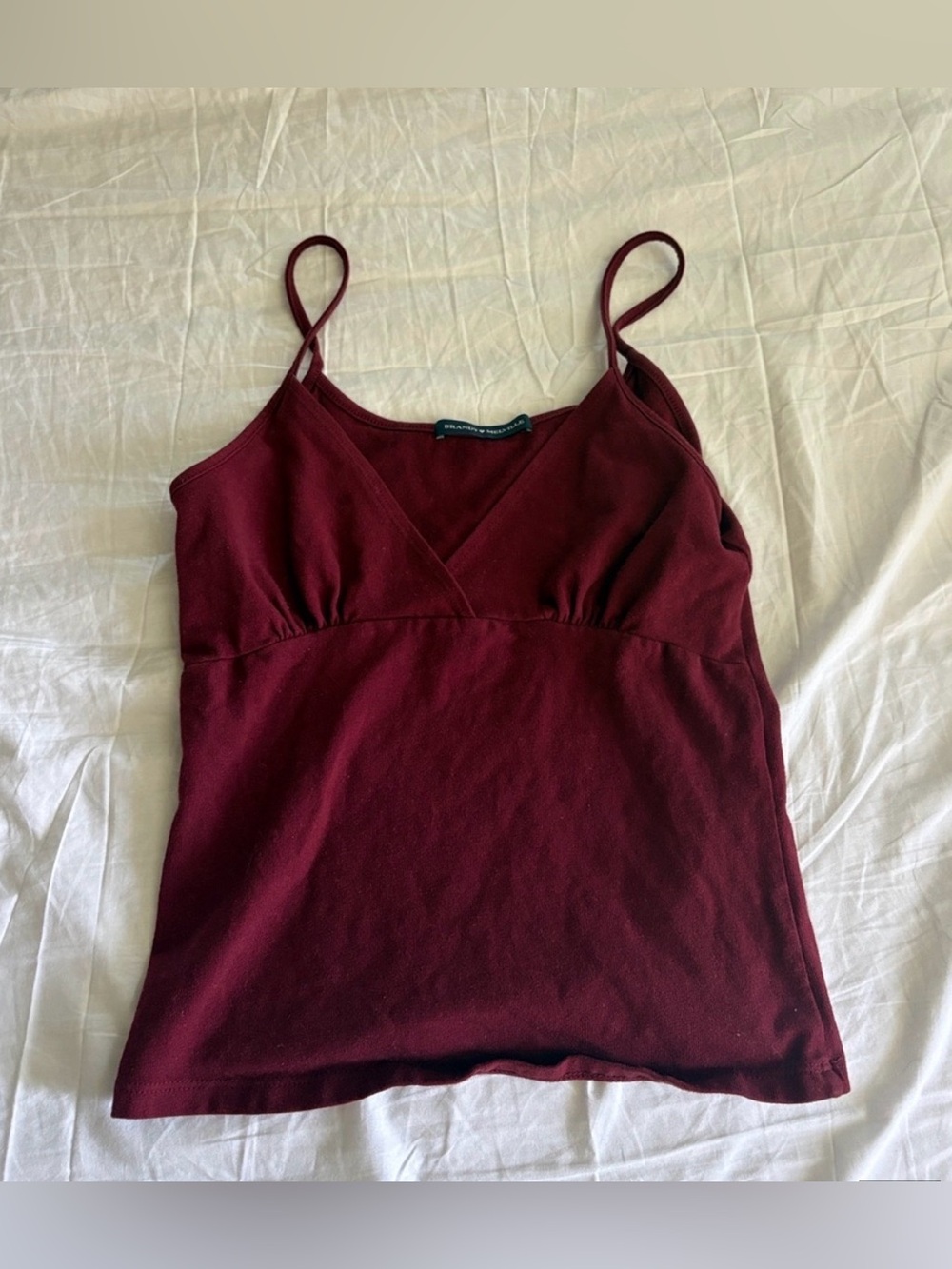 Brandy Melville Burgundy V-Neck camisole